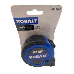 Kobalt 25 Ft Tape Measure With Clip Blue & Black Model #2565197